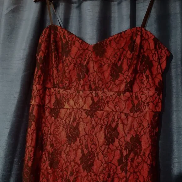 NWOT Torrid Red/Black Lace Bodycon Dress Sz. 2/18-20 Pinup/Sexy/Rockabilly/Goth - Picture 2 of 4